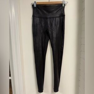 SPANX Black Faux Leather Leggings
